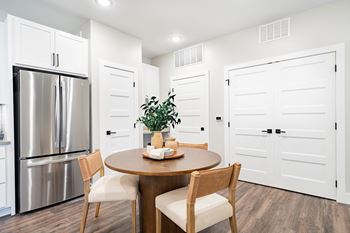 Luxury wood look plank flooring throughout